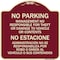 Signmission No Parking Management Not Responsible for Theft or Damage to Vehicle or Contents, BU-1818-23709 A-DES-BU-1818-23709 - alternate 1